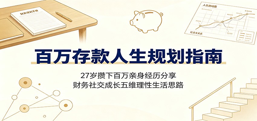 百万存款人生规划指南：27岁攒下百万亲身经历分享，财务社交成长五维理性生活思路-吾爱云课堂