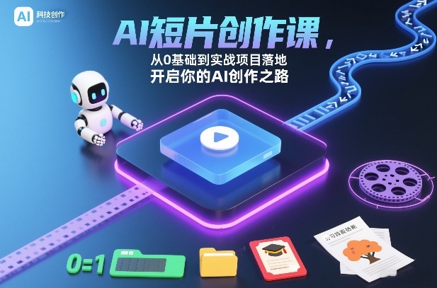 AI短片创作课，从0基础到实战项目落地，开启你的AI创作之路(更新0411)-吾爱云课堂