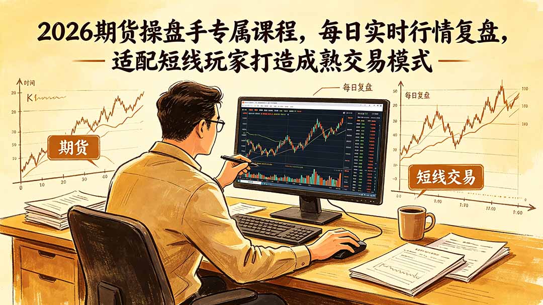 2026期货操盘手专属课程-更新6月，每日实时行情复盘，适配短线玩家打造成熟交易模式-吾爱云课堂