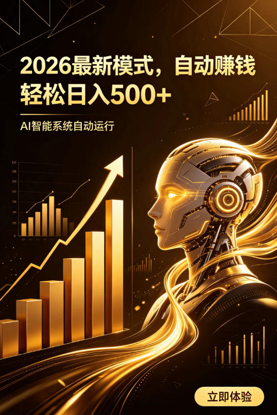 AI智能广告,自动賺钱新模式,轻松日入500+,主业副业都可做,适合任何人群【揭秘】-吾爱云课堂