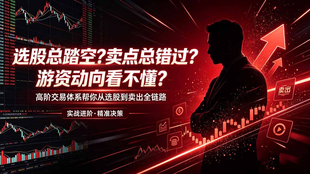 选股总踏空？卖点总错过？游资动向看不懂？高阶交易体系帮你从选股到卖出全链路(更新6月-吾爱云课堂