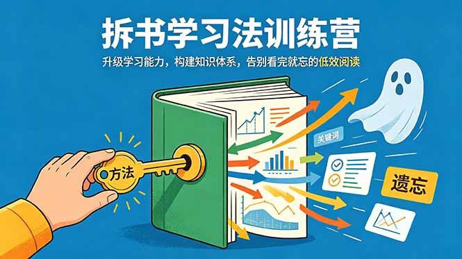 拆书学习法训练营，升级学习能力，构建知识体系，，告别看完就忘的低效阅读-吾爱云课堂