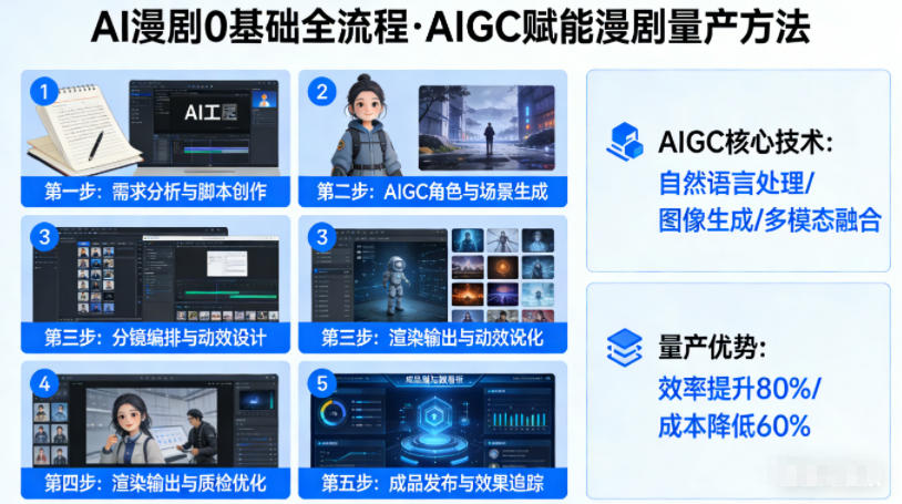 AI漫剧0基础全流程，快速掌握AIGC赋能的漫剧量产方法-吾爱云课堂