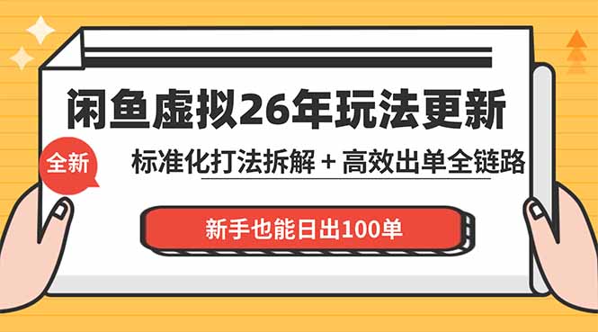 闲鱼虚拟从0到1系统化运营课程：标准化打法拆解 + 高效出单全链路教学，新手也能日出100单-吾爱云课堂
