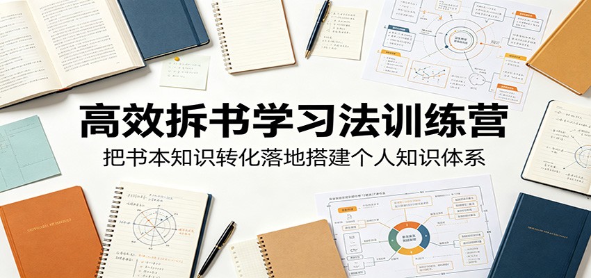 高效拆书学习法训练营，把书本知识转化落地搭建个人知识体系-吾爱云课堂