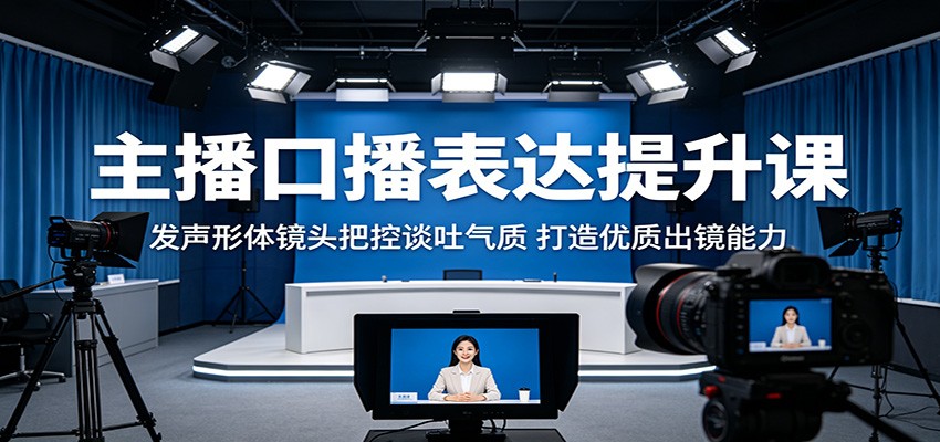 主播口播表达提升课：发声形体镜头把控谈吐气质，打造优质出镜能力-吾爱云课堂