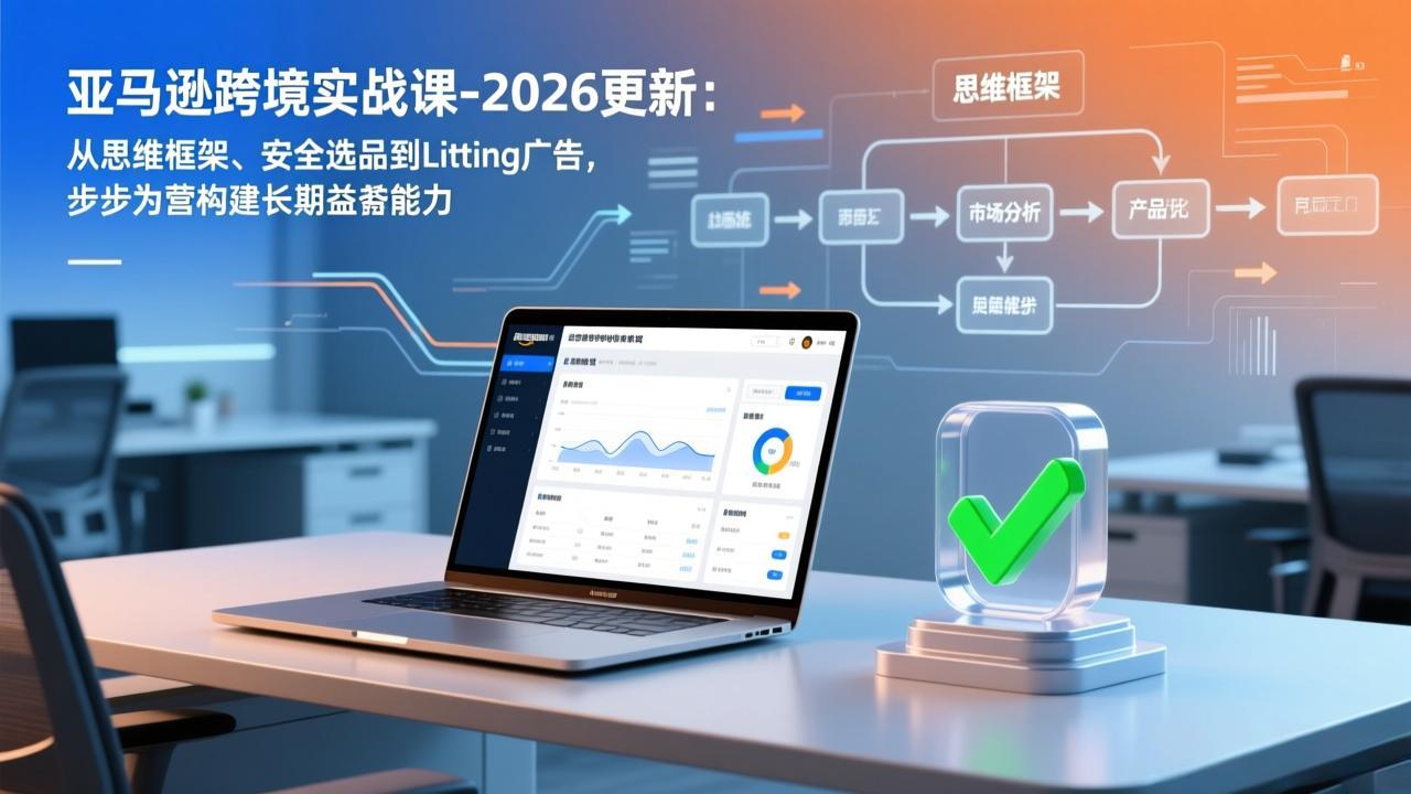 亚马逊跨境实战课-2026更新：从思维框架、安全选品到Listing广告，步步为营构建长期盈利能力-吾爱云课堂