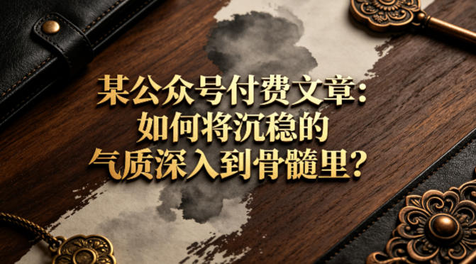 某公众号付费文章：如何将沉稳的气质深入到骨髓里？-吾爱云课堂
