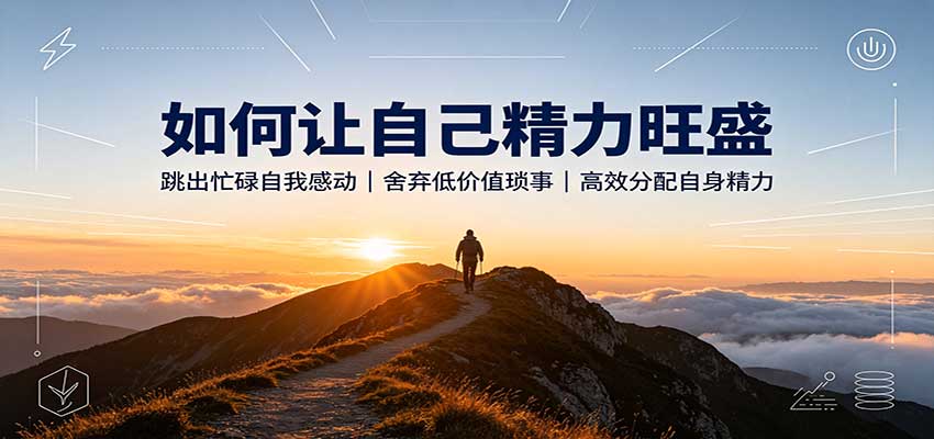 如何让自己精力旺盛：跳出忙碌自我感动，舍弃低价值琐事，高效分配自身精力-吾爱云课堂