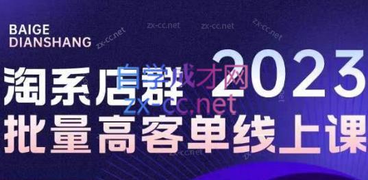 白戈电商·23年淘系批量高客单+24年全域电商矩阵-吾爱云课堂
