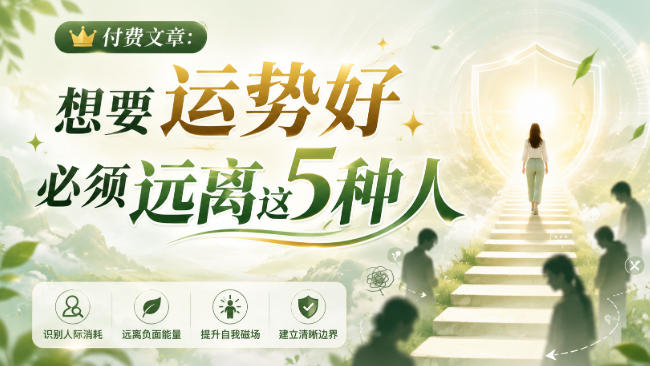 付费文章：想要运势好，必须远离这5种人-吾爱云课堂