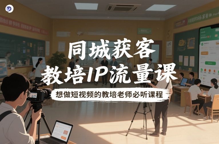 同城获客，教培IP流量课，想做短视频的教培老师必听课程-吾爱云课堂