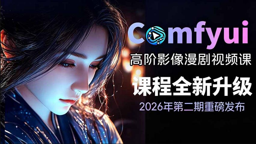 2026新版ComfyUI漫剧动画全流程实战课，0基础入门到进阶全流程动态漫，轻松实现流量变现-吾爱云课堂