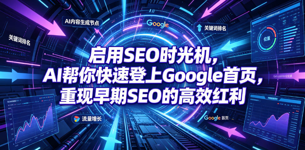 启用SEO时光机，AI帮你快速登上Google首页，重现早期SEO的高效红利【原创双语字幕】-吾爱云课堂