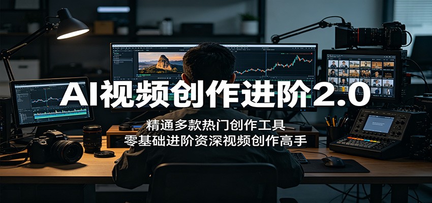 AI视频创作进阶2.0：精通多款热门创作工具，零基础进阶资深视频创作高手-吾爱云课堂
