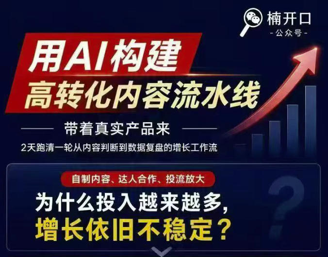 小红书AI内容生产2026年线下课完整现场还原版，用AI构建高转化内容流水线-吾爱云课堂