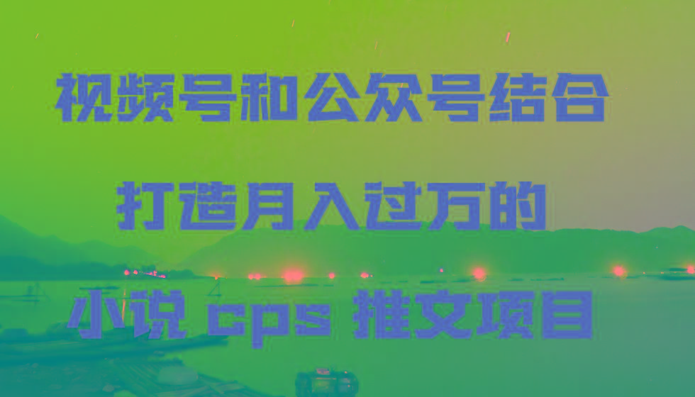 视频号和公众号结合打造月入过万的小说cps推文项目,包括市面上面的各种思路详解-吾爱云课堂