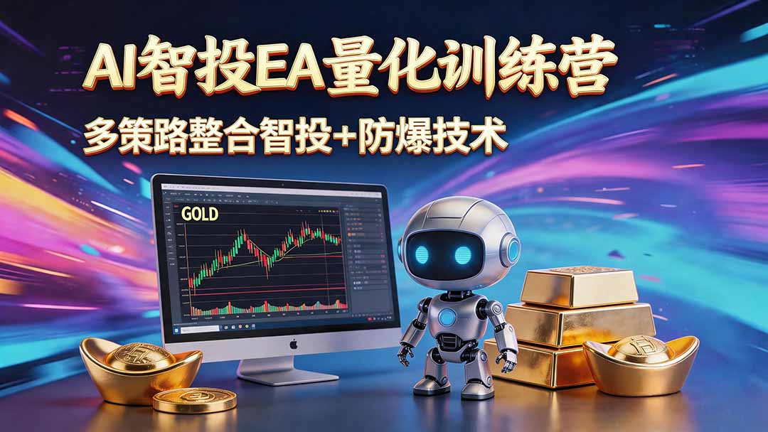 AI智投EA量化运营技术，自动化黄金操盘技术，小白也可以轻松上手日入1000+-吾爱云课堂