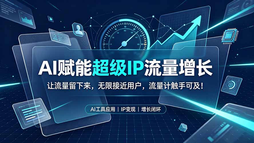 AI赋能超级IP流量增长:让流量留下来,无限接近用户,流量计触手可及!-吾爱云课堂