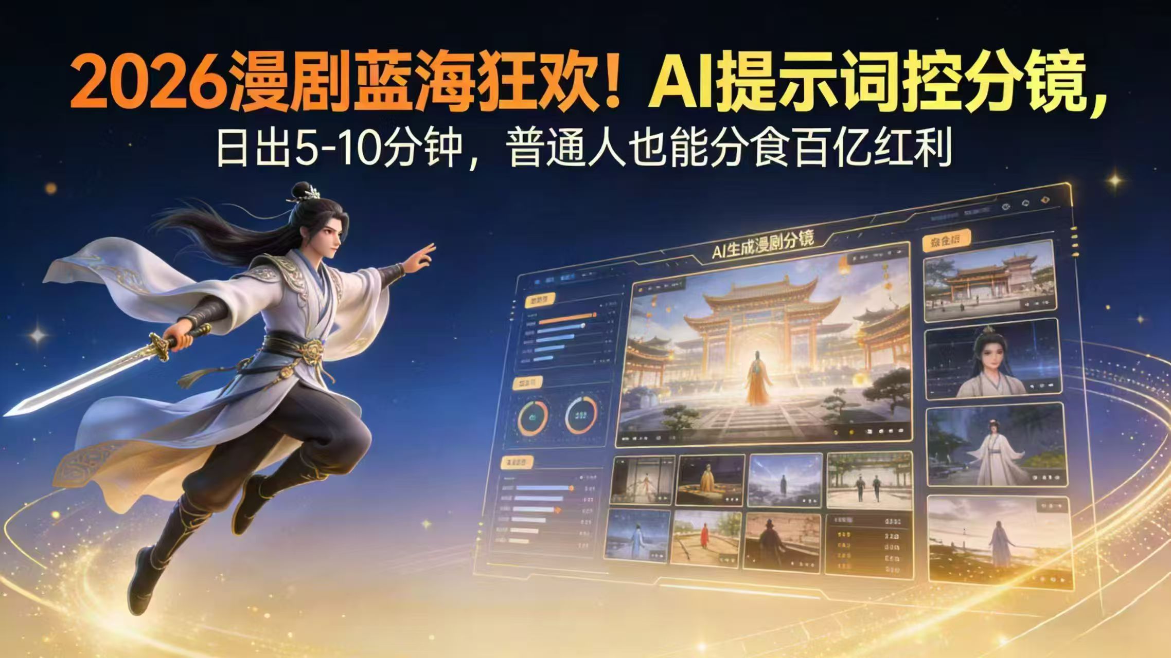 2026漫剧红利实锤！ AI 提示词控分镜， 普通人也能轻松月入过万-吾爱云课堂