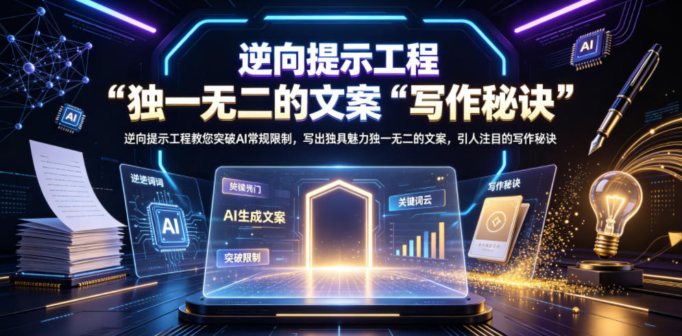 逆向提示工程教您突破AI常规限制，写出独具魅力独一无二的文案，引人注目的写作秘诀【原创双语字幕】-吾爱云课堂