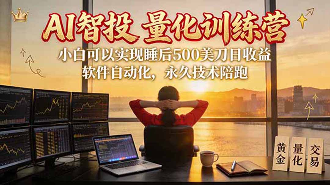 AI智投EA量化训练营【第三期】，多策略智投+防爆技术+趋势分析 ，轻松上手，矩阵放大，长期稳定。-吾爱云课堂