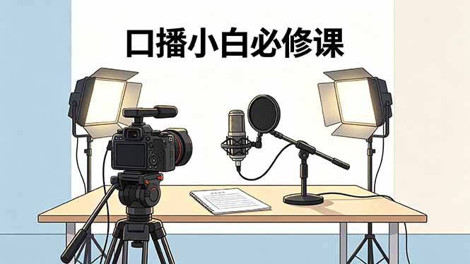 口播小白必修课：录像收音灯光设备+脚本撰写，搭专业级录制场景-吾爱云课堂