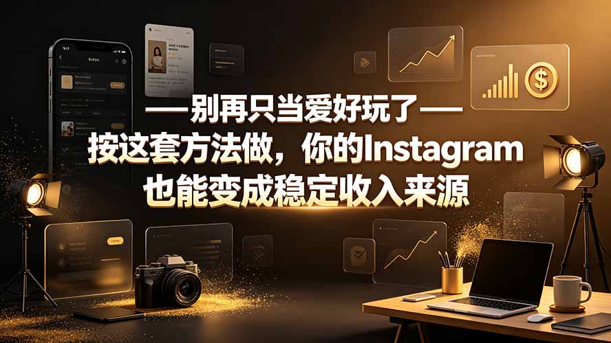 别再只当爱好玩了——按这套方法做，你的Instagram也能变成稳定收入来源-吾爱云课堂