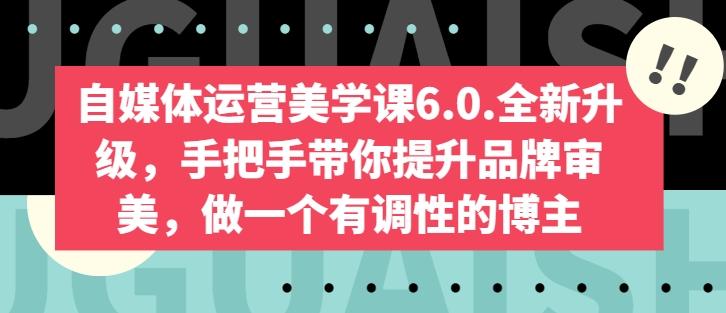 自媒体运营美学课6.0.全新升级,手把手带你提升品牌审美,做一个有调性的博主-吾爱云课堂