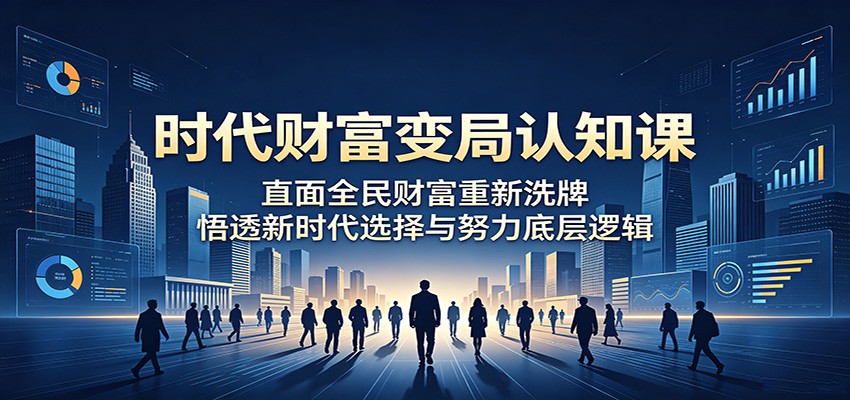 时代财富变局认知课：直面全民财富重新洗牌，悟透新时代选择与努力底层逻辑-吾爱云课堂