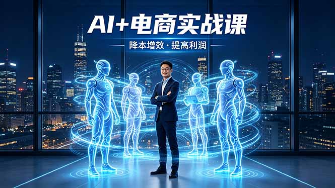 AI+电商实战课，1人+N个AI 智能体，把SOP变AI员工，实现降本增效提高利润-吾爱云课堂
