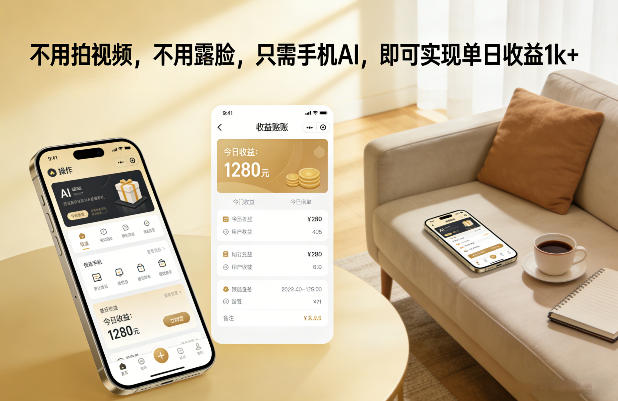 不用拍视频，不用露脸，只需手机AI，即可实现单日收益1k+【揭秘】-吾爱云课堂