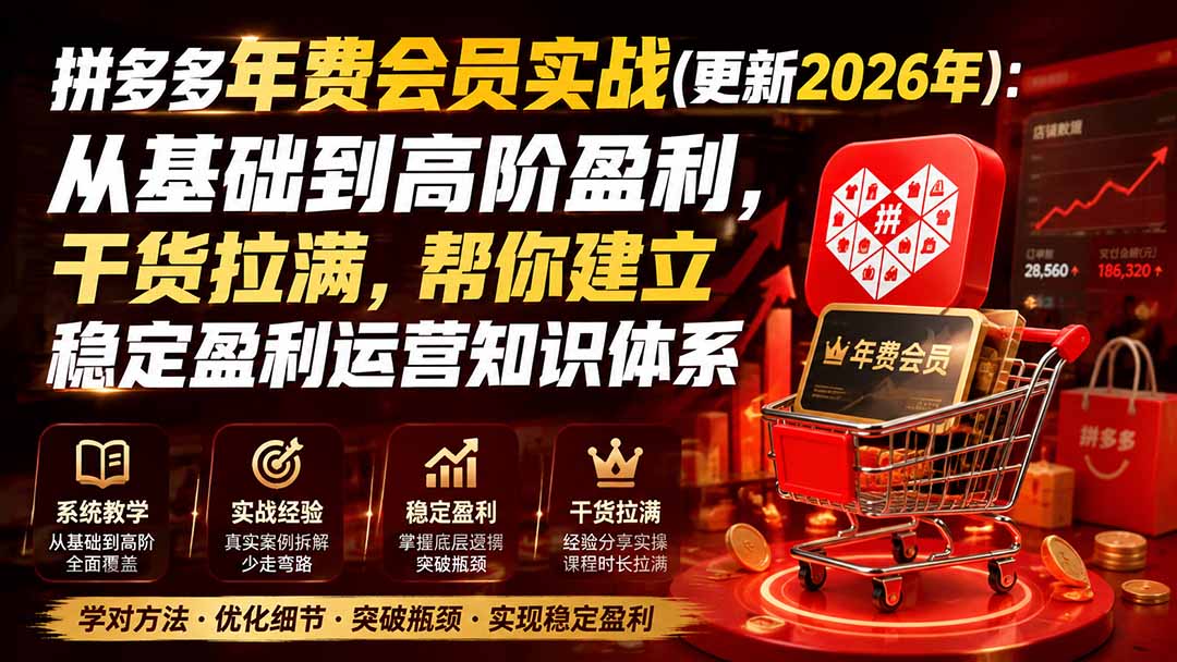 拼多多年费会员实战(更新0923-吾爱云课堂