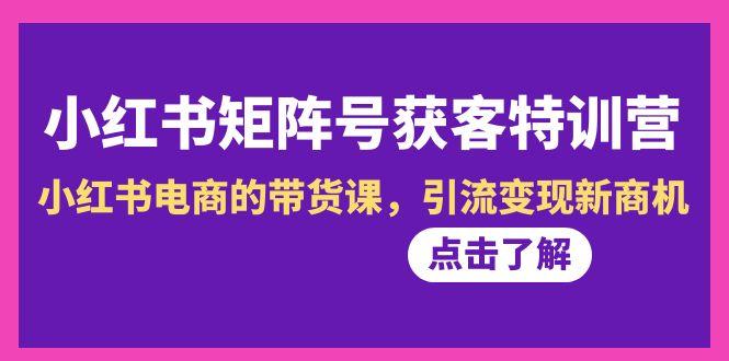 小红书-矩阵号获客特训营-第10期,小红书电商的带货课,引流变现新商机-吾爱云课堂