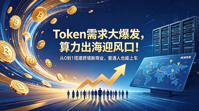 Token需求大爆发，算力出海迎风口！从0到1搭建跨境新商业，普通人也能上车-吾爱云课堂