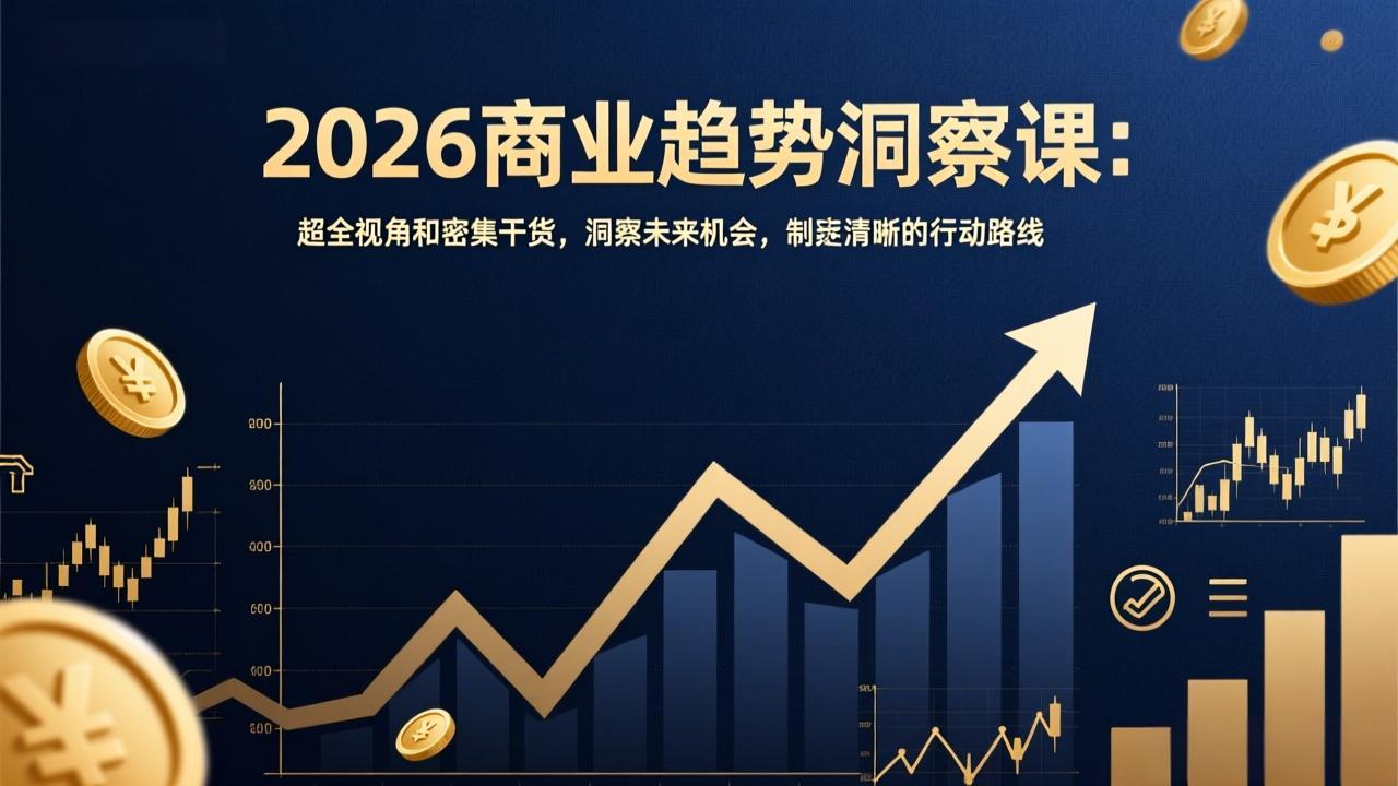 2026商业趋势洞察课：超全视角和密集干货，洞察未来机会，制定清晰的行动路线-吾爱云课堂