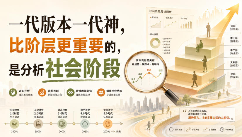 付费文章：一代版本一代神，比阶层更重要的，是分析社会阶段-吾爱云课堂