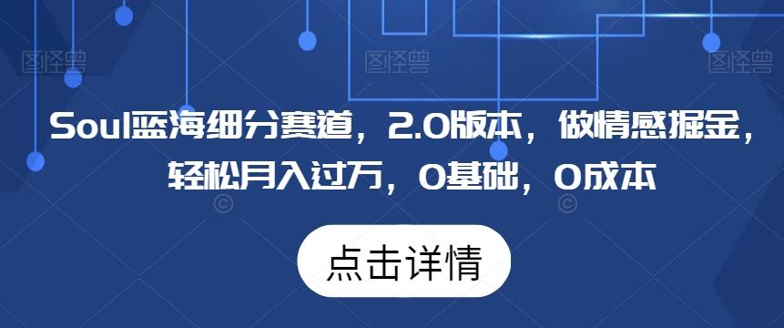 Soul蓝海细分赛道,2.0版本,做情感掘金,轻松月入过万,0基础,0成本-吾爱云课堂