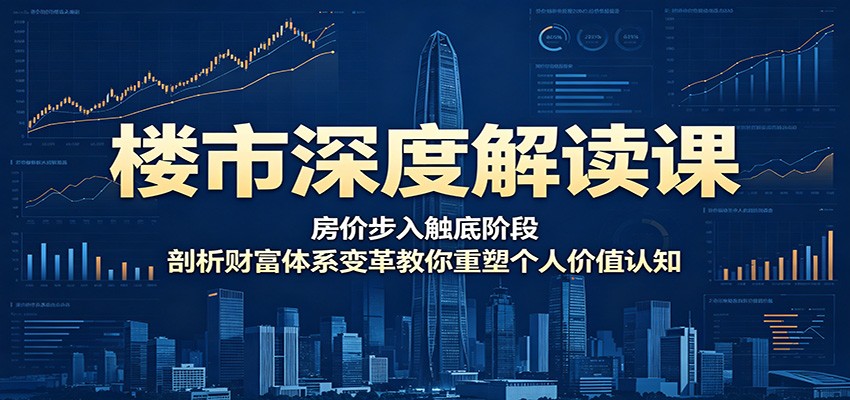楼市深度解读课：房价步入触底阶段，剖析财富体系变革教你重塑个人价值认知-吾爱云课堂