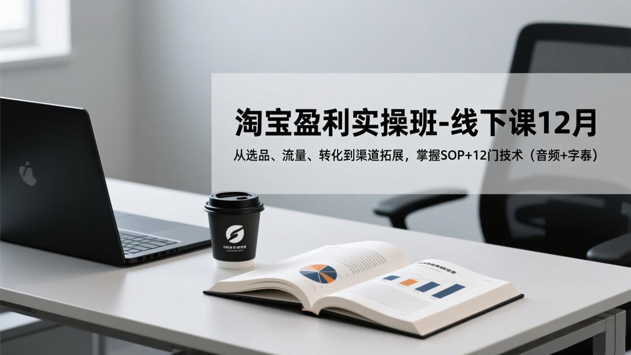 淘宝盈利实操班-线下课12月，从选品、流量、转化到渠道拓展，掌握SOP+12门技术(音频+字幕-吾爱云课堂