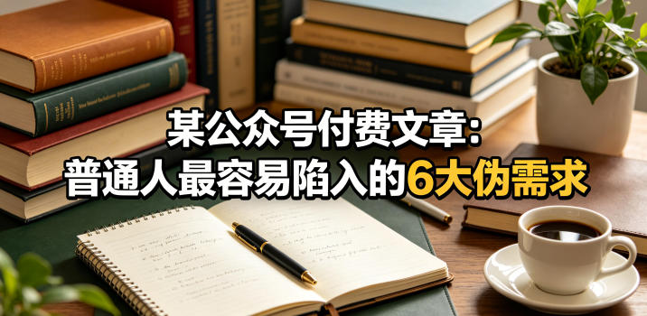 某公众号付费文章：普通人最容易陷入的6大伪需求-吾爱云课堂