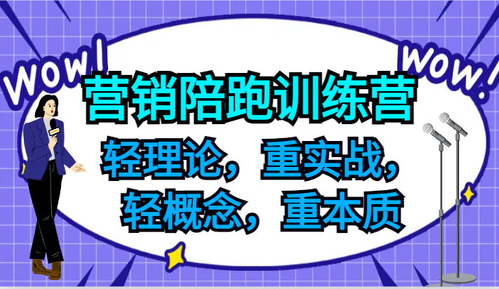 营销陪跑训练营,轻理论,重实战,轻概念,重本质,适合中小企业和初创企业的老板-吾爱云课堂