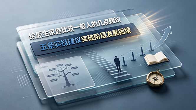 付费文章：给原生家庭比较一般人的几点建议，五条实操建议突破阶层发展困境-吾爱云课堂