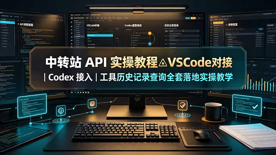 中转站 API 实操教程△VSCode 对接｜Codex 接入｜工具历史记录查询全套落地实操教学-吾爱云课堂