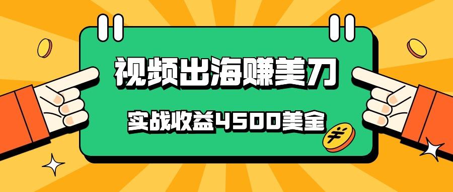国内爆款视频出海赚美刀,实战收益4500美金,批量无脑搬运,无需经验直接上手-吾爱云课堂