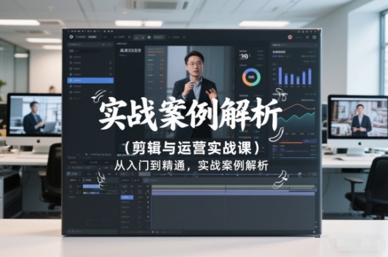 剪辑与运营实战课，从入门到精通，实战案例解析(更新2026)-吾爱云课堂