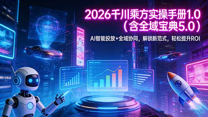 2026 千川乘方实操手册 1.0(含全域宝典 5.0-吾爱云课堂