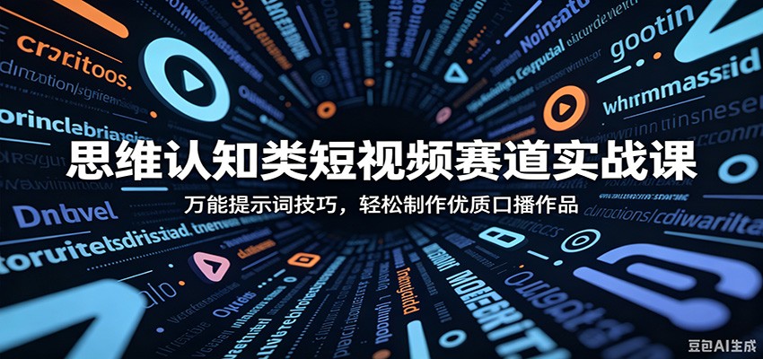 思维认知类短视频赛道实战课：万能提示词技巧，轻松制作优质口播作品-吾爱云课堂