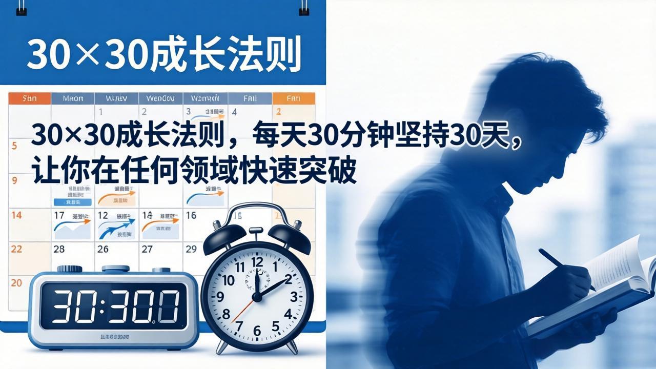 付费文章：30×30成长法则，每天30分钟坚持30天，让你在任何领域快速突破-吾爱云课堂