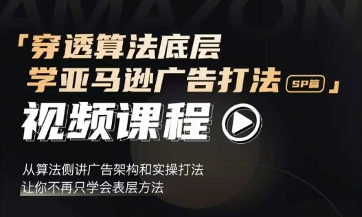 穿透算法底层,学亚马逊广告打法SP篇,从算法侧讲广告架构和实操打法,让你不再只学会表层方法-吾爱云课堂